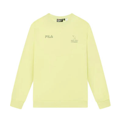 FILA Magic Stick Knit Pullover Casual Sweatshirt Pale Yellow F11M339208F-YE