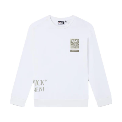 FILA MAGIC STICK White Pullover Casual Sweatshirt for Fall F11M339205F-WT