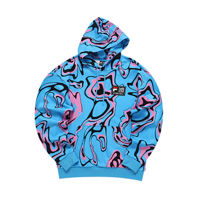 FILA Marcelo Burlon Printed Hoodie - Unisex Loose Fit Couple's Edition T11U148209F-BU