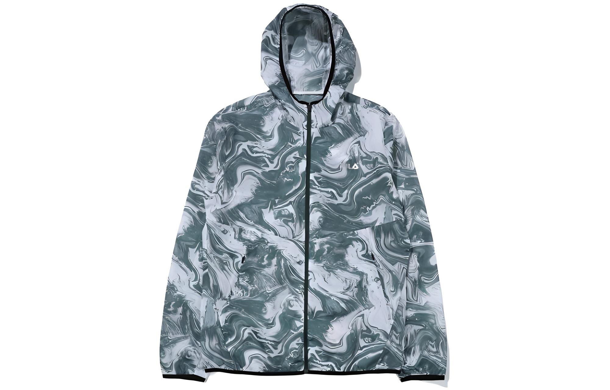 FILA MARVEL Navy Unisex Logo Print Hoodie Jacket FS2JKE2203X-CAN