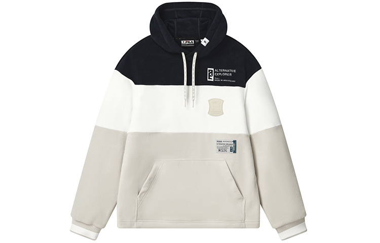 FILA MIHARA Collab Logo Fleece Hoodie Cactus Gray Pink F11M243201F-LP