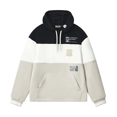 FILA MIHARA Collab Logo Fleece Hoodie Cactus Gray Pink F11M243201F-LP