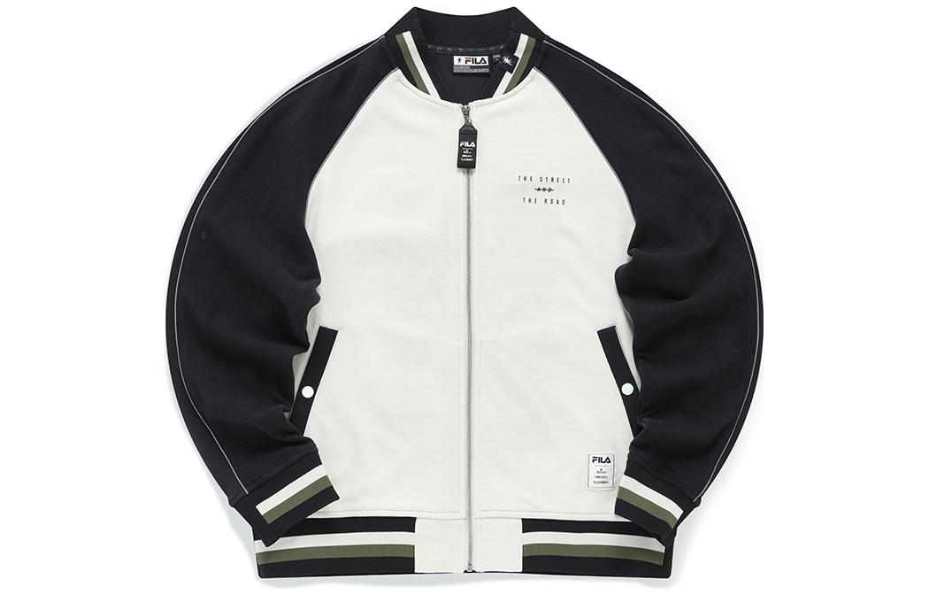 Order FILA x ミハラ カラーブロック ロゴ ジップ ニット セーター ホワイト F11M143501F-IV