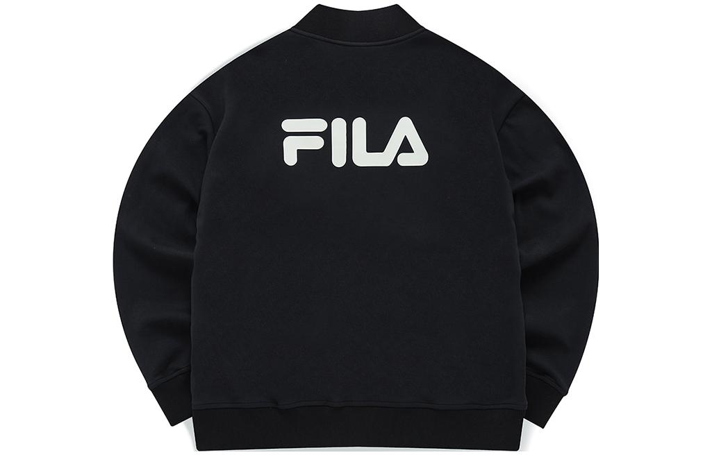 Lookbook FILA x ミハラ カラーブロック ロゴ ジップ ニット セーター ホワイト F11M143501F-IV