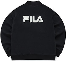 FILA x ミハラ カラーブロック ロゴ ジップ ニット セーター ホワイト F11M143501F-IV Lookbook FILA x ミハラ カラーブロック ロゴ ジップ ニット セーター ホワイト F11M143501F-IV