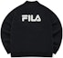 Lookbook FILA x ミハラ カラーブロック ロゴ ジップ ニット セーター ホワイト F11M143501F-IV