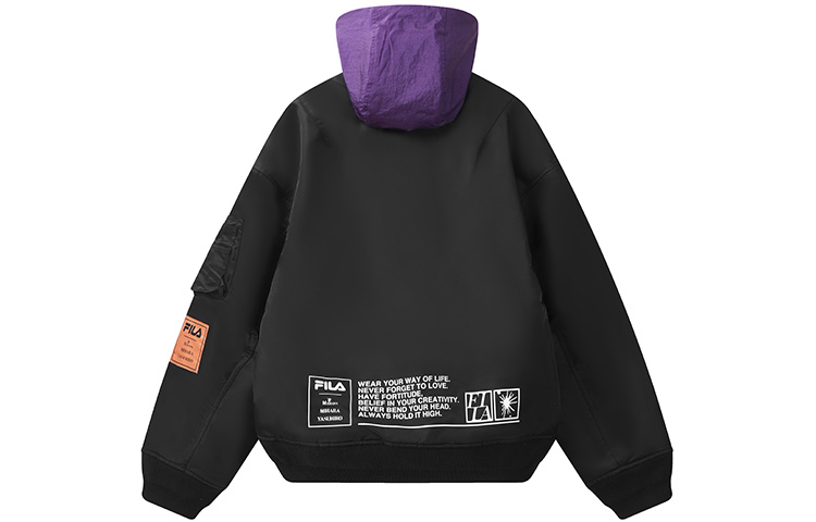 FILA Mihara Yasuhiro Black Colorblock Hooded Jacket. F71M118703F-BK 圖 3