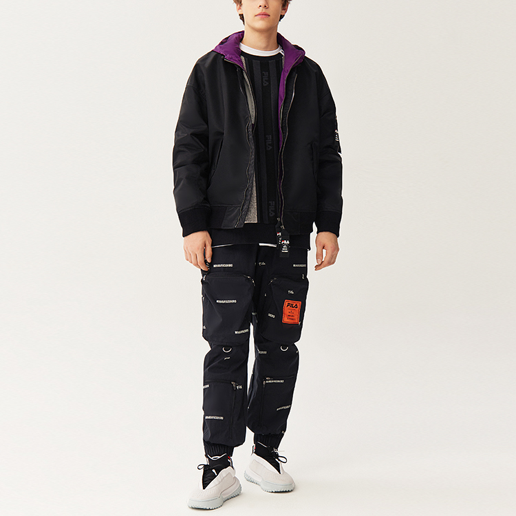 FILA Mihara Yasuhiro Black Colorblock Hooded Jacket. F71M118703F-BK 圖 4