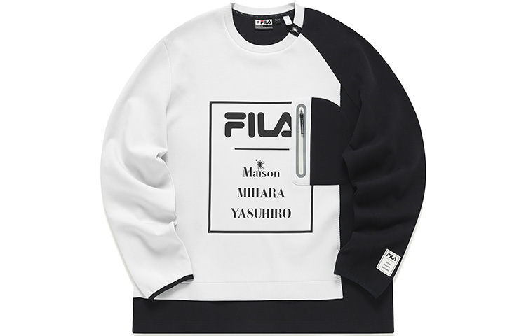 Order FILA x Mihara Yasuhiro聯名寬鬆Logo圓領長袖上衣 男款 羚羊白 F11M143204F-IV