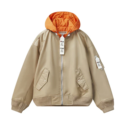 FILA Mihara Yasuhiro Colorblock Hooded Logo Jacket Walnut Brown () F71M118703F-DK