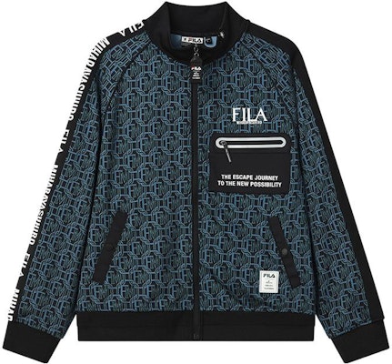 FILA x MIHARA YASUHIRO 幾何徽標印花寬鬆黑夾克 F11M223501F-BK Order FILA x MIHARA YASUHIRO 幾何徽標印花寬鬆黑夾克 F11M223501F-BK