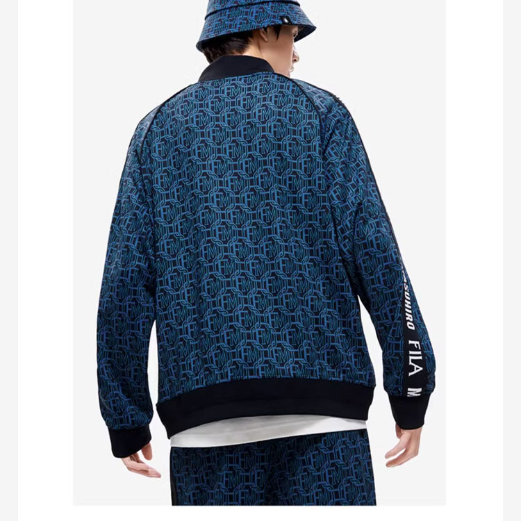 Details for FILA x MIHARA YASUHIRO 幾何徽標印花寬鬆黑夾克 F11M223501F-BK