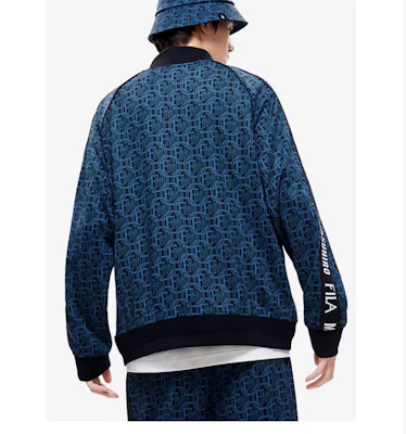 FILA x MIHARA YASUHIRO 幾何徽標印花寬鬆黑夾克 F11M223501F-BK Details for FILA x MIHARA YASUHIRO 幾何徽標印花寬鬆黑夾克 F11M223501F-BK