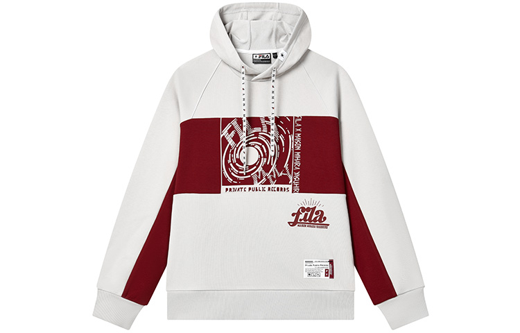 FILA MIHARA YASUHIRO Hoodie Pearl Cloud Gray Graphic Pullover Sweater F11M313202F-GY