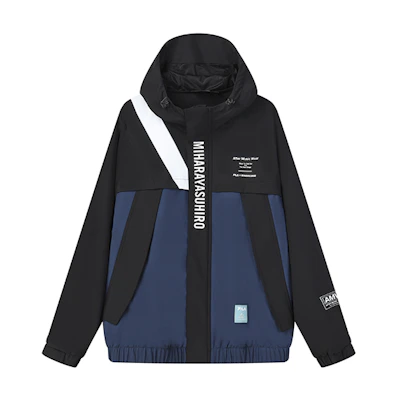 FILA Mihara Yasuhiro Jacket Black and Navy Sports Casual Woven Series. F11M133702F-BK