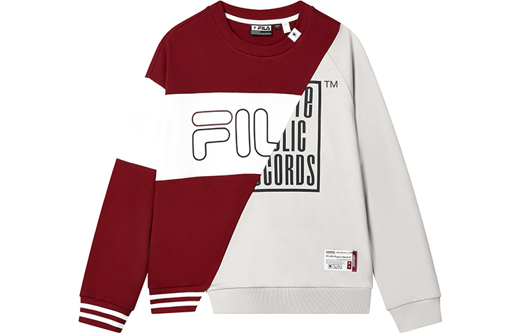 FILA Mihara Yasuhiro Letter Logo Patchwork Sweatshirt Grey () F11M313203F-GY