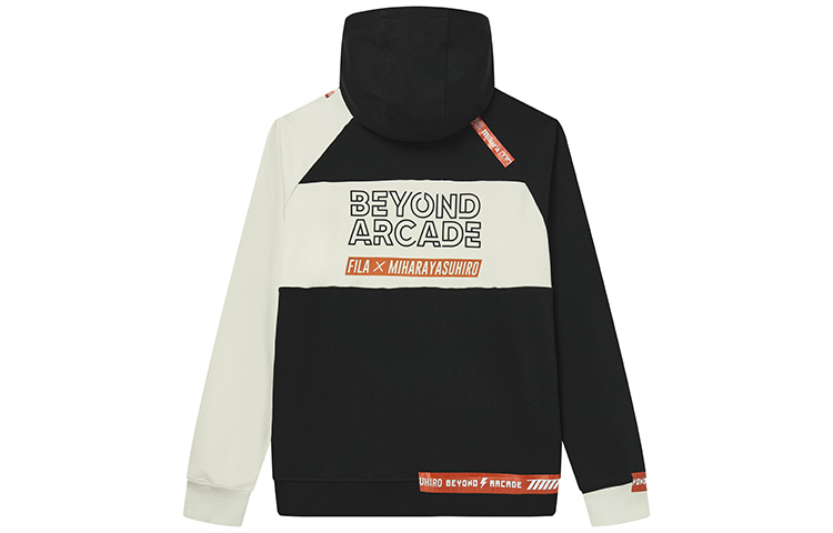 FILA MIHARA YASUHIRO Letter Print Colorblock Hoodie Black F11M233201F-BK 圖 3