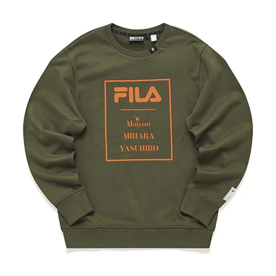 FILA Mihara Yasuhiro Logo Graphic Sweatshirt Deep Green F11M143209F-DG
