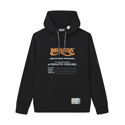 FILA MIHARA YASUHIRO Logo Hoodie Black Casual Oversized Long Sleeve F11M243207F-BK