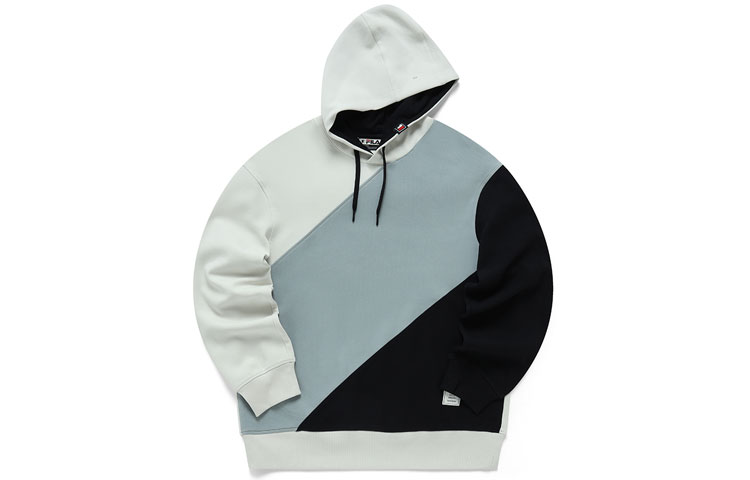 FILA MIHARA YASUHIRO Logo Print Colorblock Loose Fit Hoodie - F11M143206F-IV