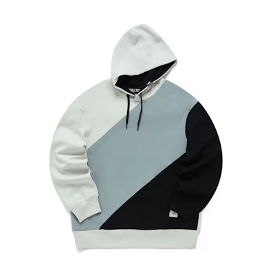 FILA MIHARA YASUHIRO Logo Print Colorblock Loose Fit Hoodie - F11M143206F-IV