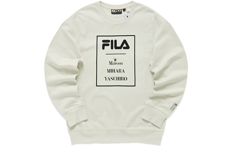 FILA MIHARA YASUHIRO Logo Print Crewneck Sweatshirt Casual Sportswear F11M143209F-IV
