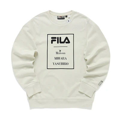 FILA MIHARA YASUHIRO Logo Print Crewneck Sweatshirt Casual Sportswear F11M143209F-IV