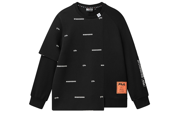 FILA Mihara Yasuhiro Logo Print Crewneck Sweatshirt Black () F71M118206F-BK