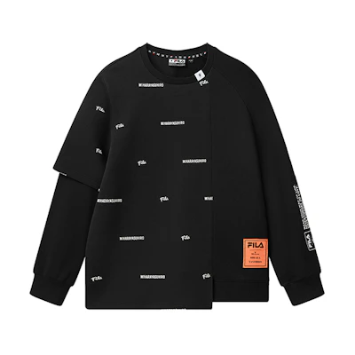 FILA Mihara Yasuhiro Logo Print Crewneck Sweatshirt Black () F71M118206F-BK