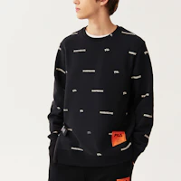 Purchase FILA x Mihara Yasuhiro Logo Print Oversized Pullover Sweatshirt Black F71M118205F-BK