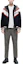 Shop FILA x MIHARA YASUHIRO 男士黑色拼色印花连帽夹克外套 F11M213702F-BK