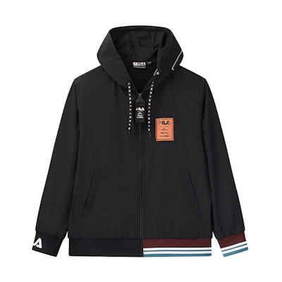 FILA MIHARA YASUHIRO Loose Fit Woven Hooded Jacket Collection F71M048504F-BK