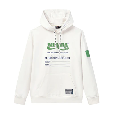 FILA Mihara Yasuhiro Loose Hoodie Cream White Letter Logo Collaboration F11M243207F-IV