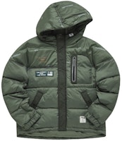 FILA x MIHARA YASUHIRO Olive Green Waterproof Insulated Puffer Jacket Men. F11M143903F-KK FILA x MIHARA YASUHIRO Olive Green Waterproof Insulated Puffer Jacket Men. F11M143903F-KK