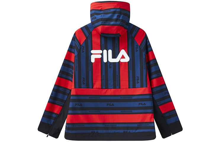 Lookbook FILA x 三原康裕 紅藍條紋防風外套夹克衫 F71M118702F-RD
