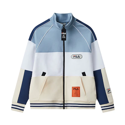 FILA Mihara Yasuhiro Retro Sport Knit Jacket Gray Blue White F71M048505F-LB