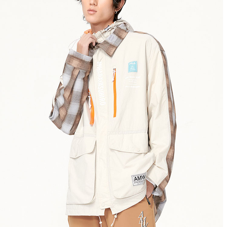 Details for FILA x 三原康裕联名工装夹克 橄榄黄/灰褐色 F11M133701F-BG