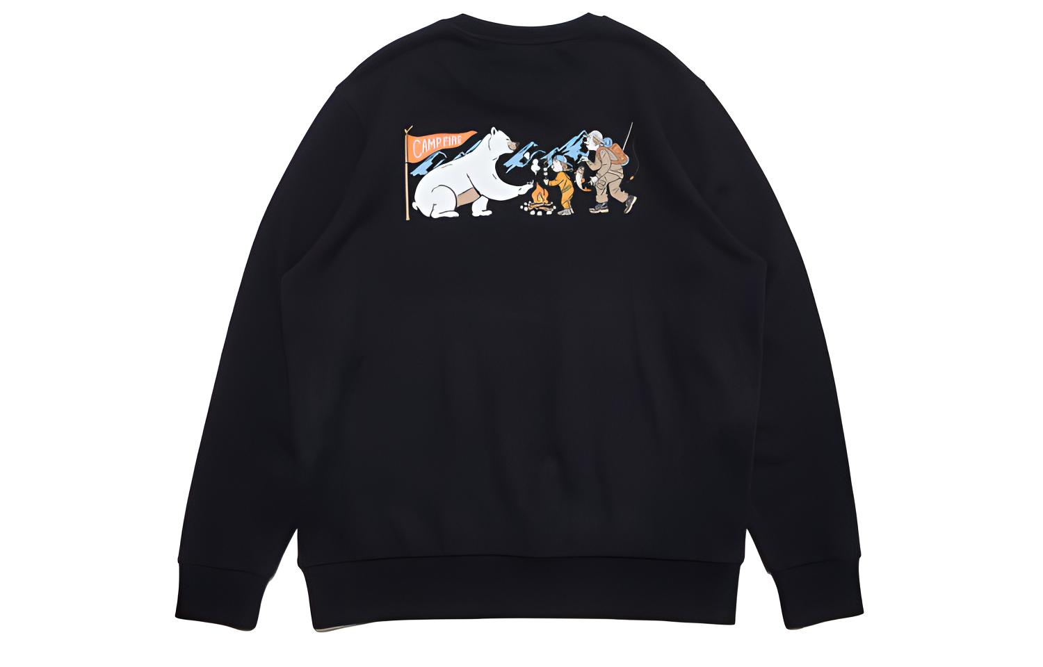 FILA Outdoor Products Polar Bear Hoodie Black - Casual Korean Style Unisex FS2POC4O01X-BLK