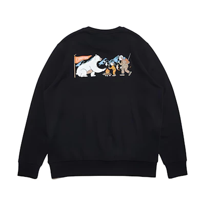 FILA Outdoor Products Polar Bear Hoodie Black - Casual Korean Style Unisex FS2POC4O01X-BLK