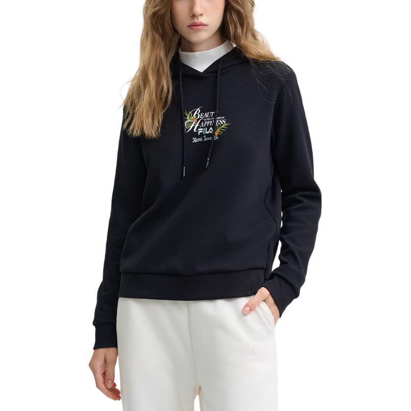 Lookbook FILA x Rousseau 經典黑色針織長袖休閒版型運動衫 F11W448213F-BK