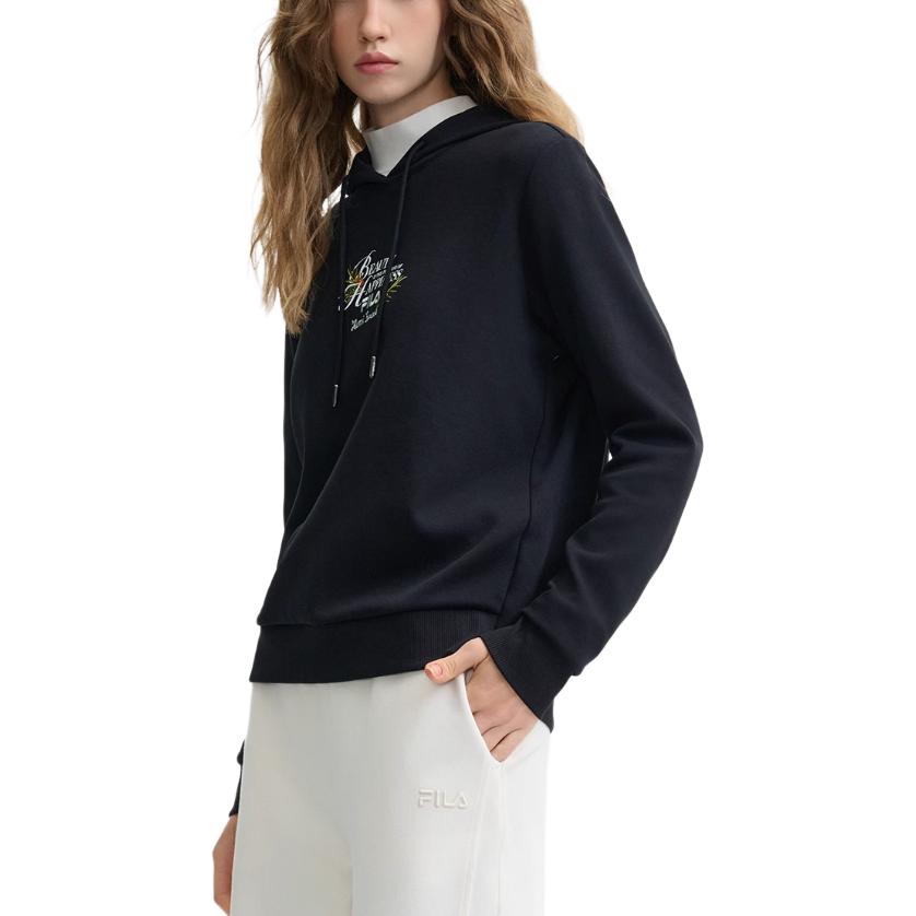 Purchase FILA x Rousseau 經典黑色針織長袖休閒版型運動衫 F11W448213F-BK