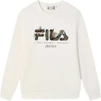 FILA x Rousseau Heritage Series White Oxygen American Style Sweatshirt F11M448219F-WT FILA x Rousseau Heritage Series White Oxygen American Style Sweatshirt F11M448219F-WT