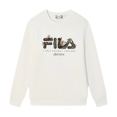 FILA Rousseau Heritage Series White Oxygen American Style Sweatshirt F11M448219F-WT