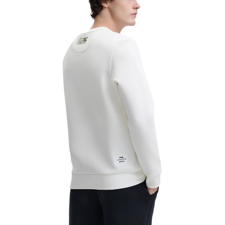 Details for FILA x Rousseau 經典系列 白色氧氣美式風格長袖運動衫 F11M448219F-WT