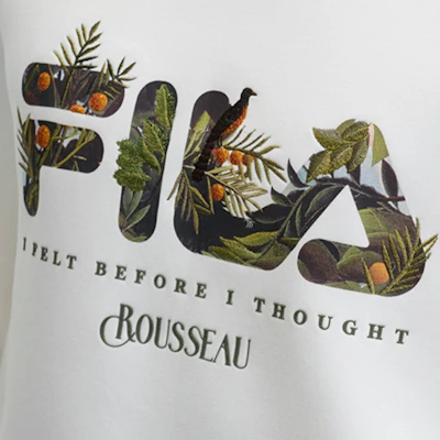 FILA x Rousseau 經典系列 白色氧氣美式風格長袖運動衫 F11M448219F-WT Sizing FILA x Rousseau 經典系列 白色氧氣美式風格長袖運動衫 F11M448219F-WT