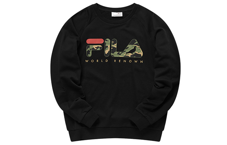 FILA STAPLE Pullover Hoodie Unisex Black T11M932224F-BK
