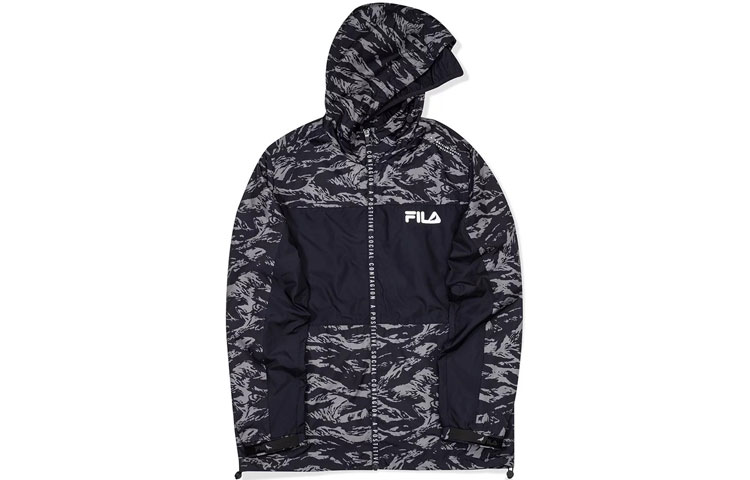 FILA STAPLE Windbreaker Jacket Gray Casual Athletic Collaboration T11M034704F-BK