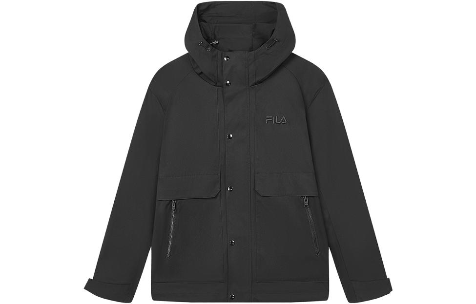 FILA THE MET Collaborative  Black Zip-Up Hoodie Jacket. F11M348701F-BK