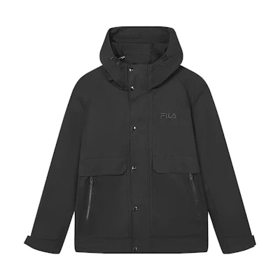 FILA THE MET Collaborative Black Zip-Up Hoodie Jacket. F11M348701F-BK