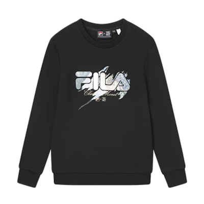 FILA THE MET Heritage Crewneck Pullover Sweatshirt Black () F11M348217R-BK